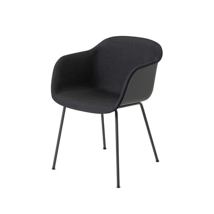 Fiber karmstol tube base - Remix 183, black - Muuto