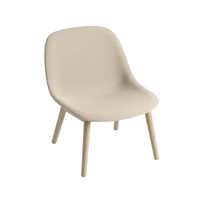 Fiber lounge lænestol med egeben - beige - Muuto
