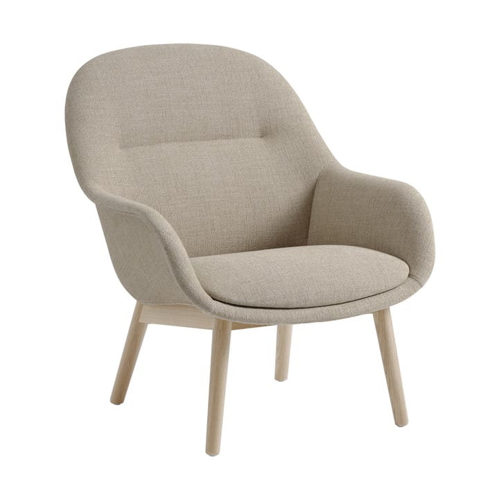 Fiber Lounge lænestol med egetræben - Ecriture 240-grey - Muuto