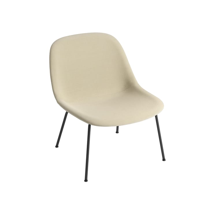 Fiber lounge lænestol med stålben - beige, sort - Muuto