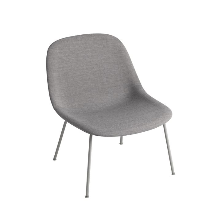 Fiber lounge lænestol med stålben - grå, grå - Muuto
