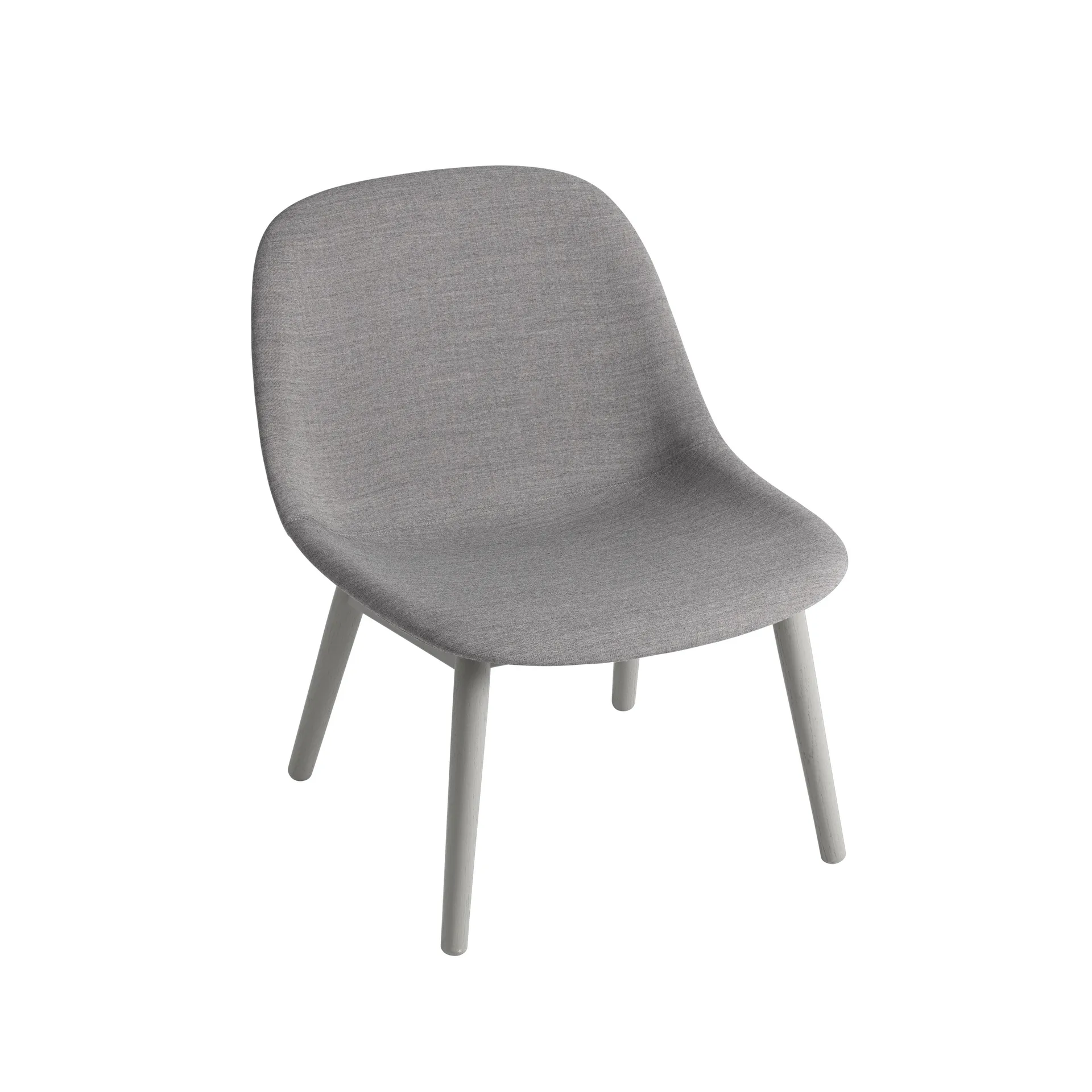 Fiber Lounge stol med egeben, grå Muuto