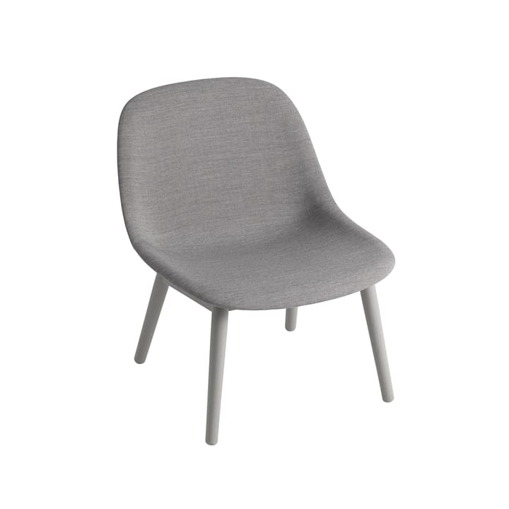 Fiber Lounge stol med egeben - grå - Muuto