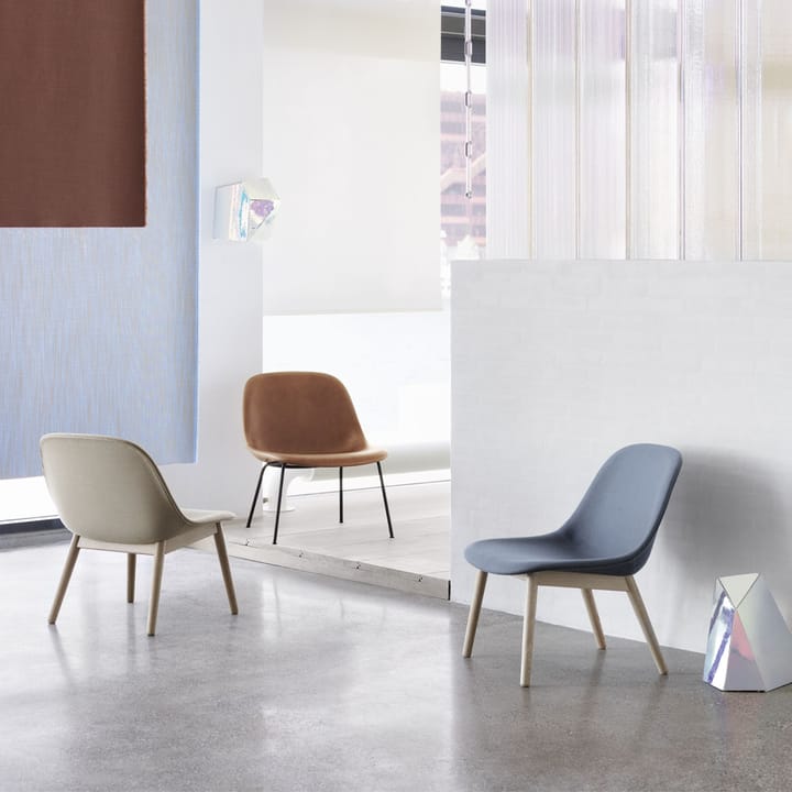 Fiber loungestol wood base, black, sorte ben Muuto