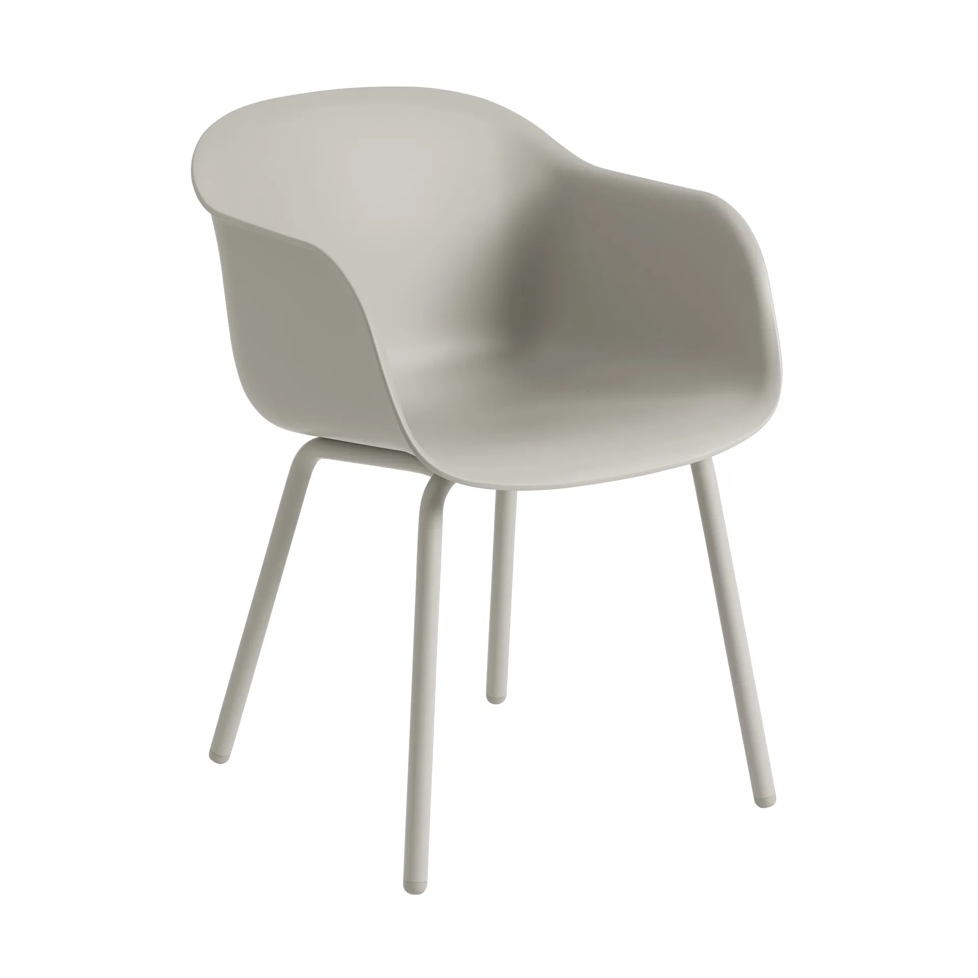 Fiber Outdoor Armchair med stålben, Grey (plastic) Muuto