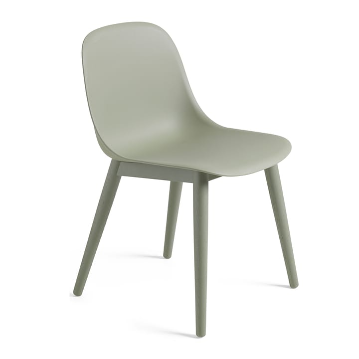 Fiber Side Chair stol med træben - dusty green - Muuto