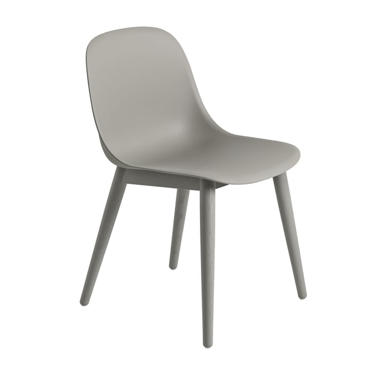 Fiber Side Chair stol med træben - grå - Muuto