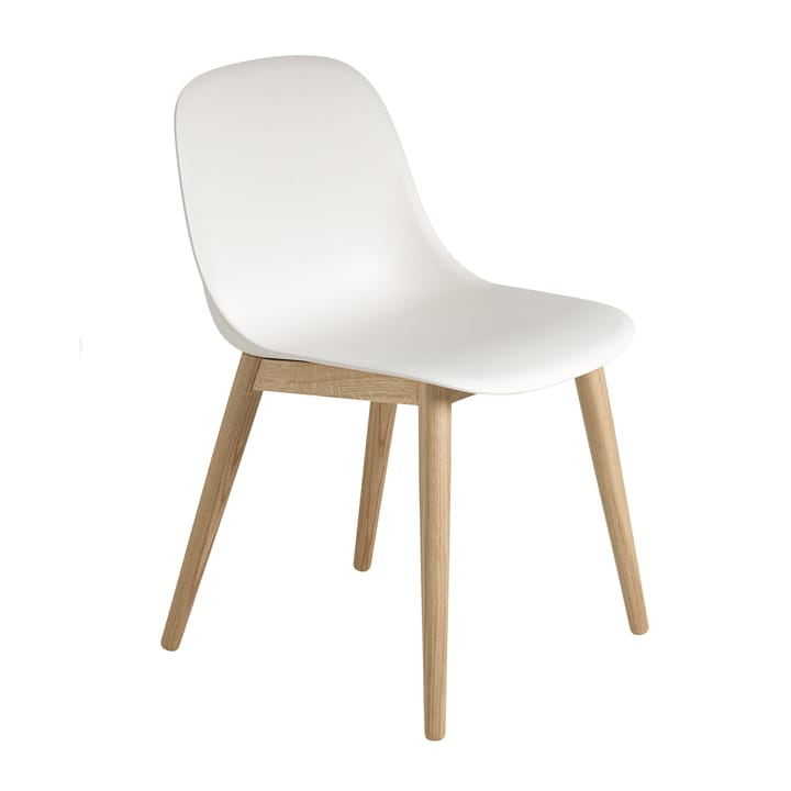 Fiber Side Chair stol med træben - hvid-egetræ - Muuto