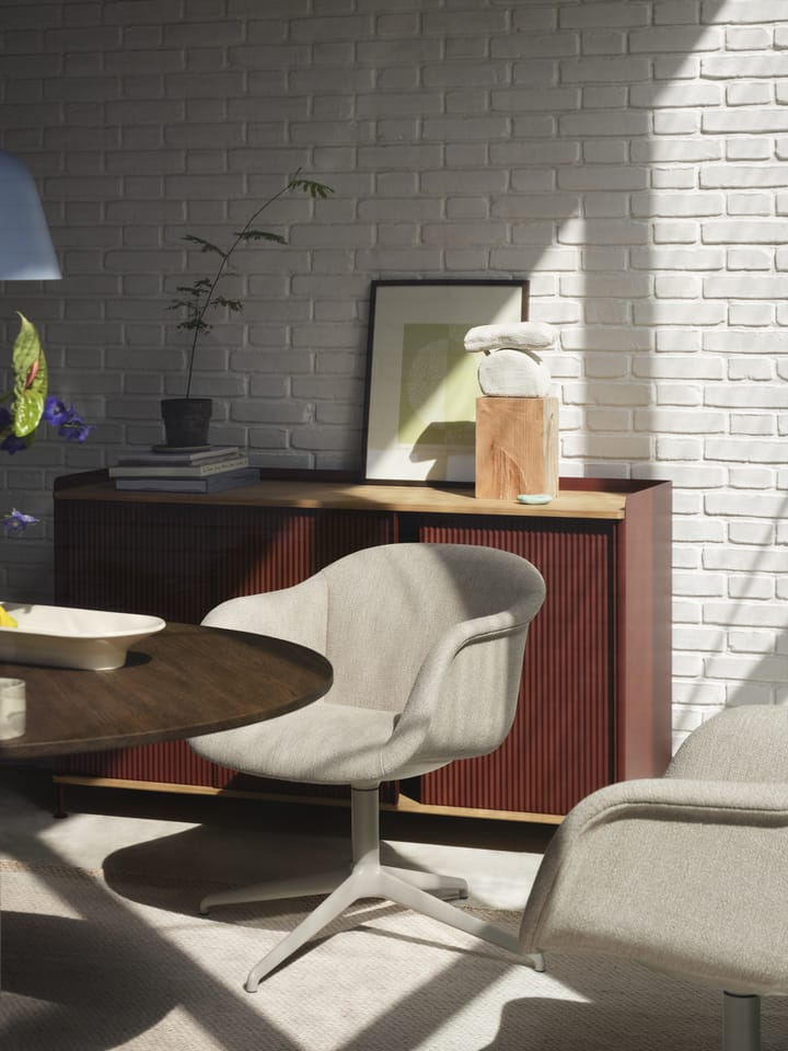 Fiber Soft Lænestol drejelig base, Ecriture 240/Grey Muuto