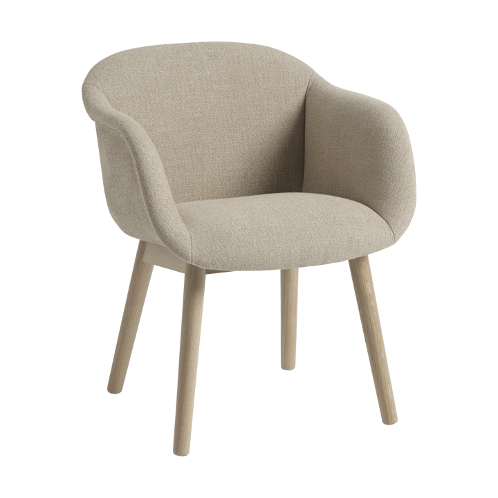 Fiber Soft Lænestol med træben - Ecriture 240/Oak - Muuto