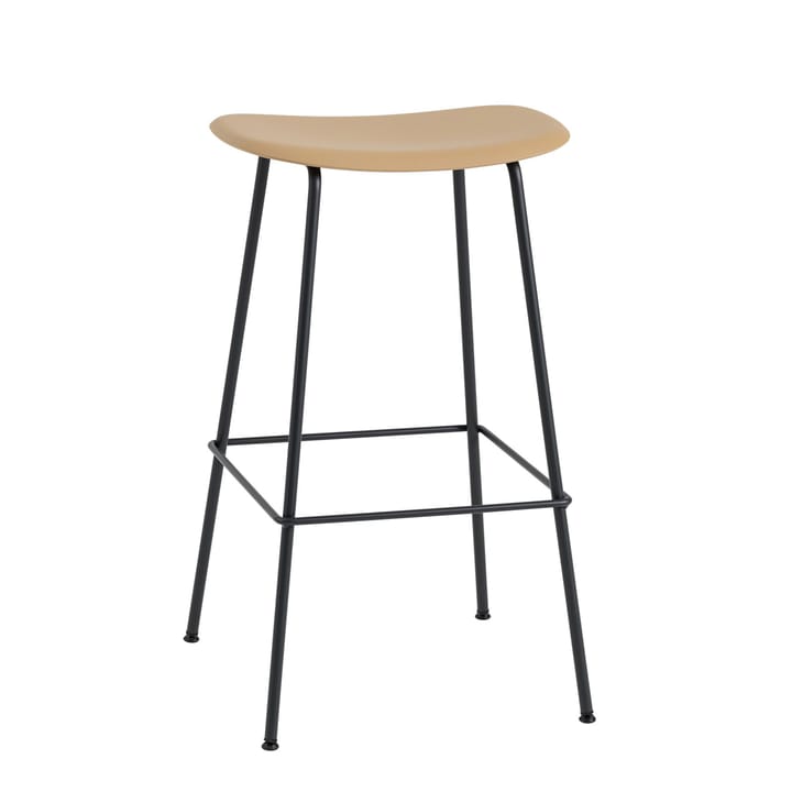 Fiber Tube barstol 75 cm - okker-sort - Muuto