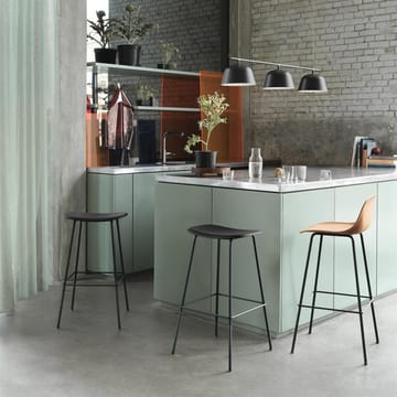 Fiber Tube barstol 75 cm - sort - Muuto
