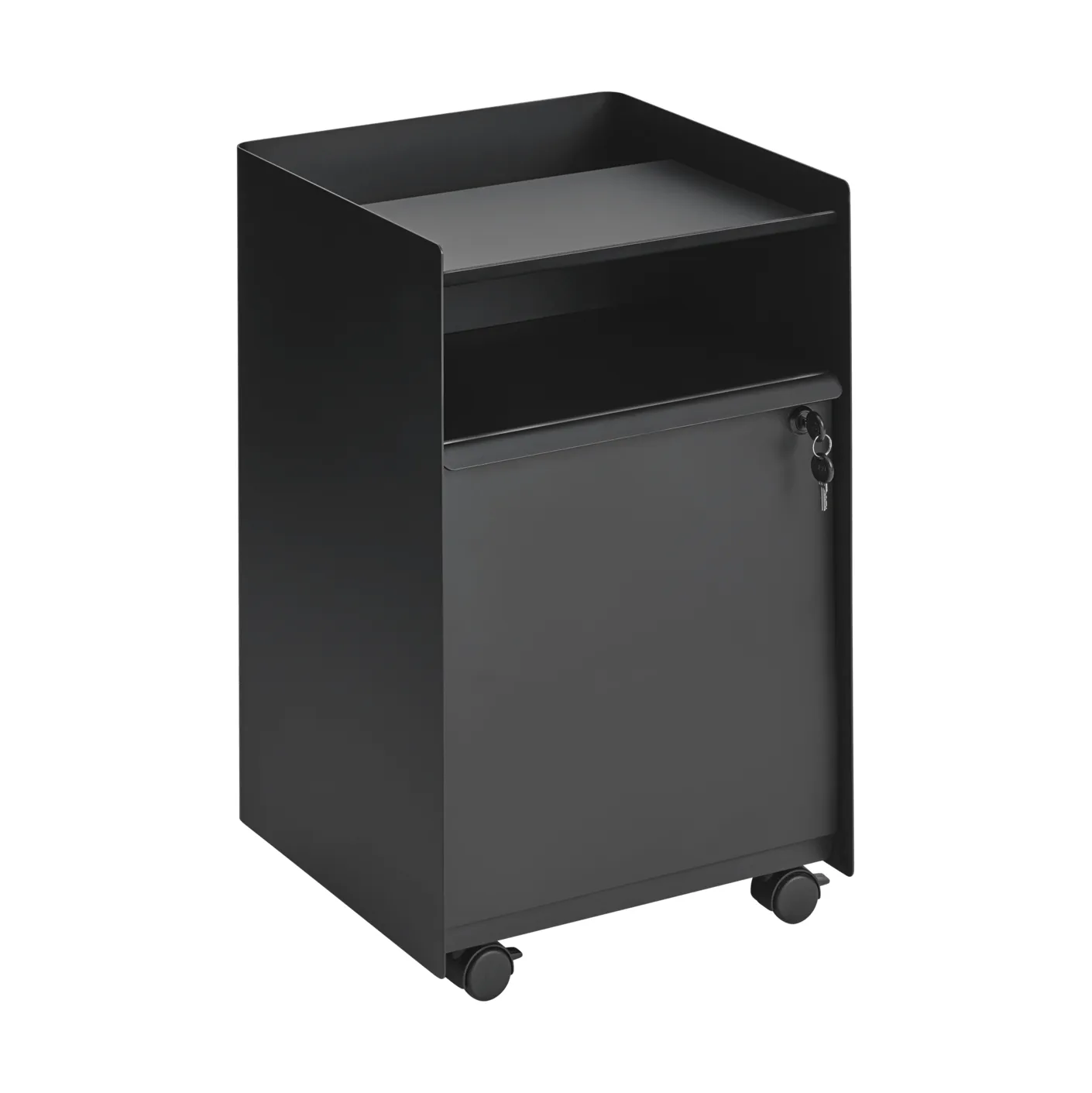 Folded Trolley rullevogn med skab, Black Muuto
