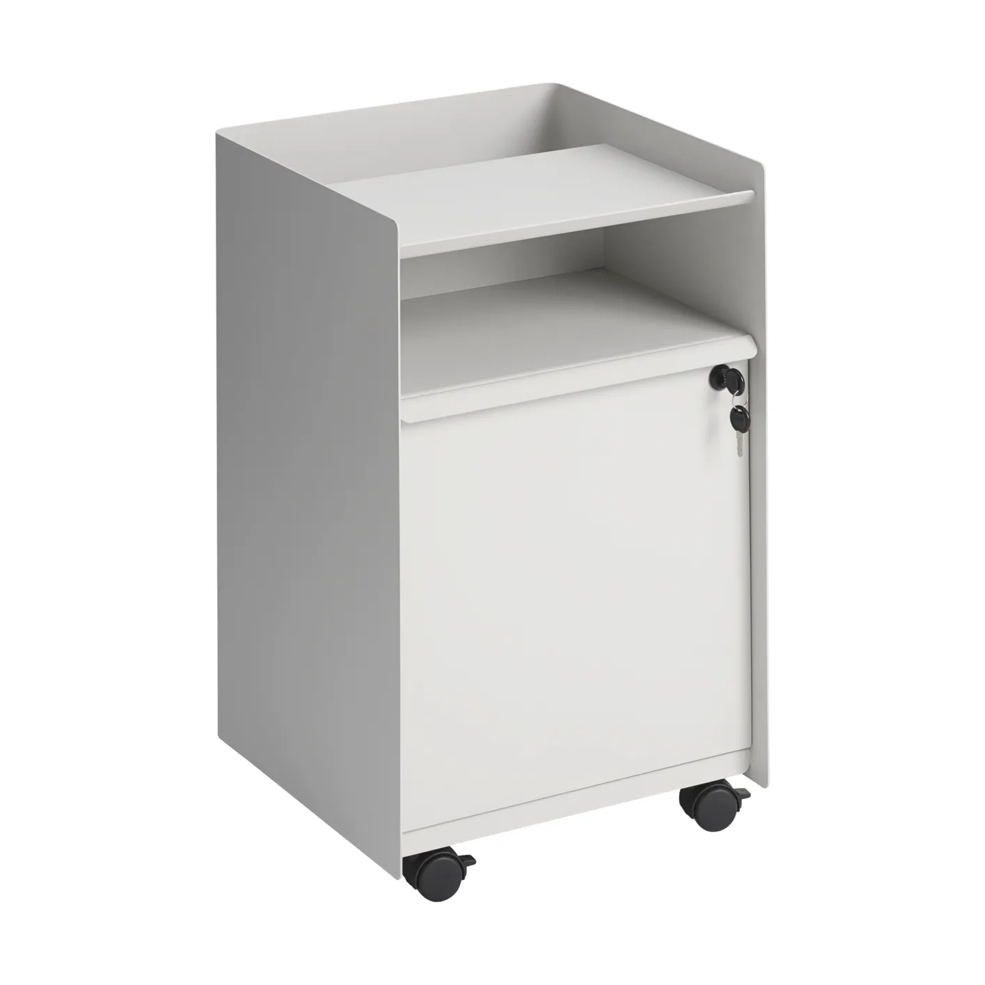Folded Trolley rullevogn med skab, Grey Muuto