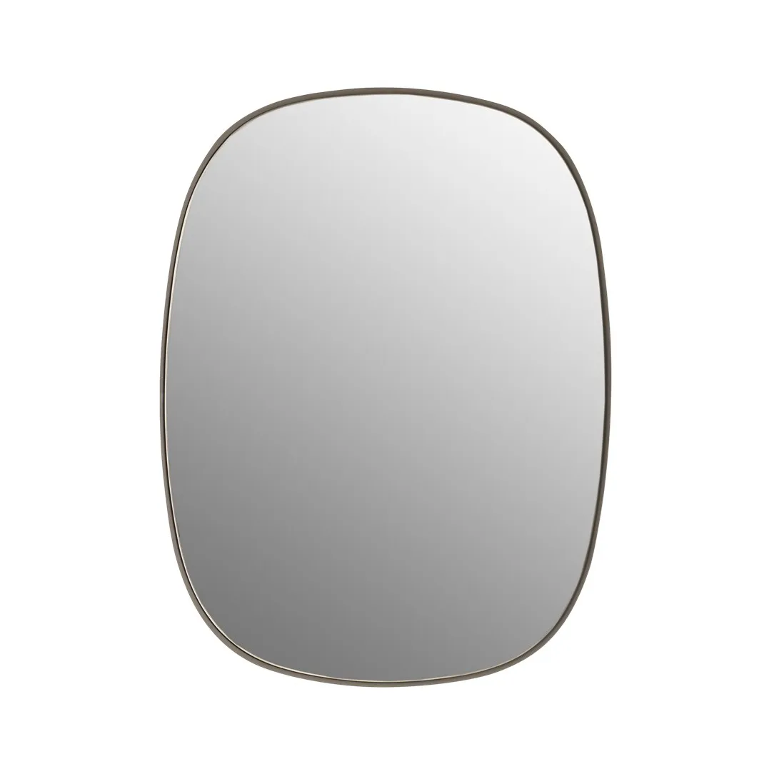Framed spejl, Taupe/Clear, 59x44 cm Muuto