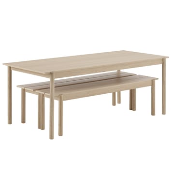 Linear bænk, eg - 170 cm - Muuto