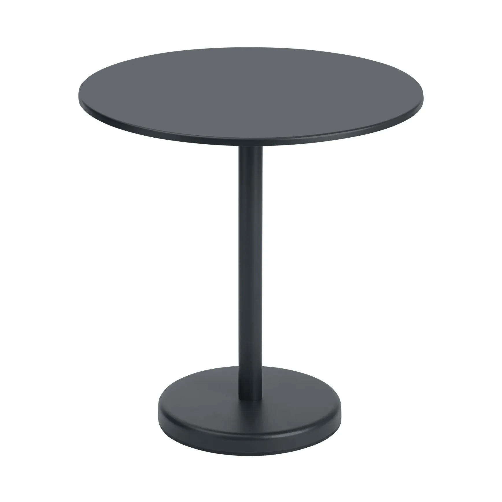 Linear stålbord Ø70 cm, Black Muuto