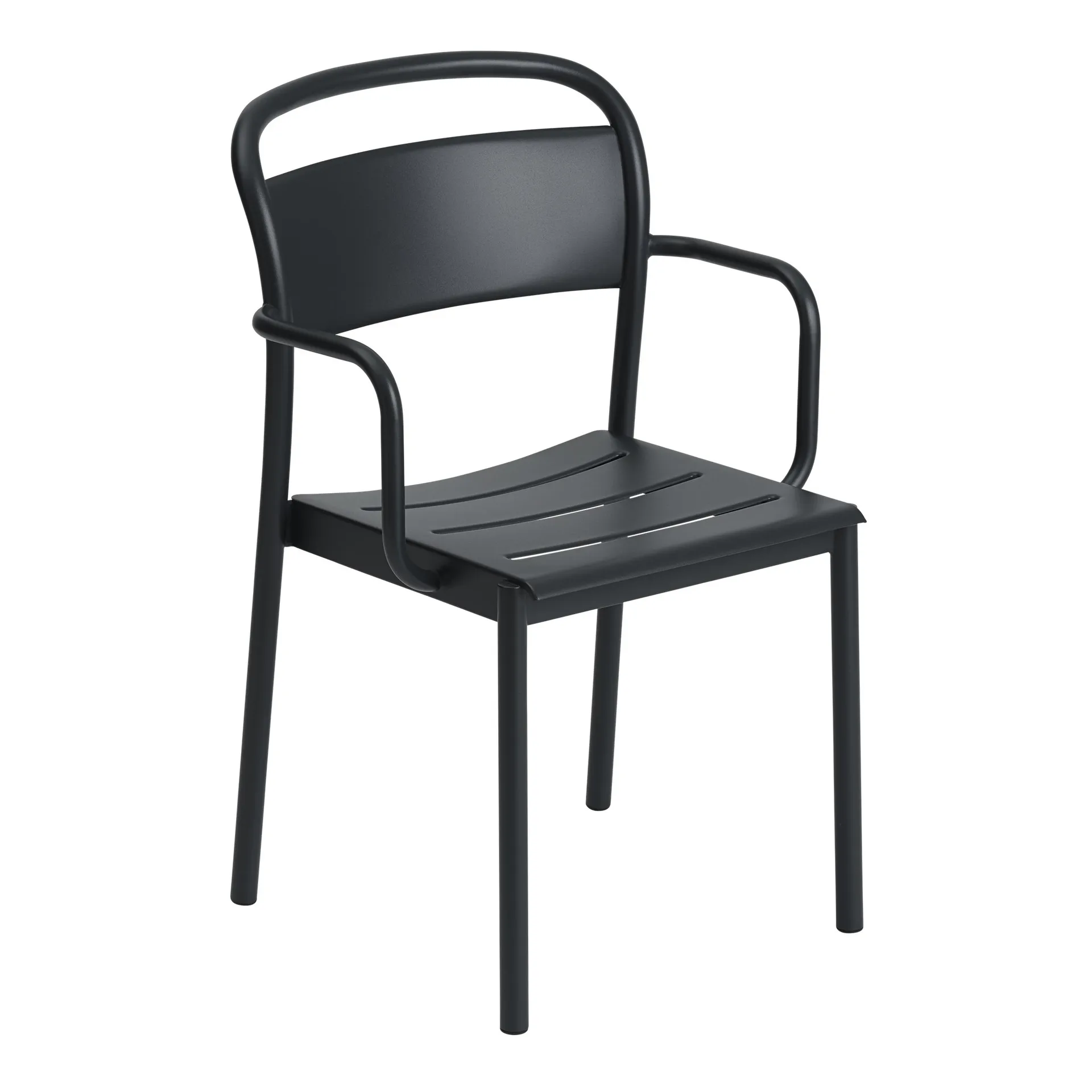Linear steel armchair armstol, Black Muuto