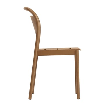 Linear steel armchair armstol - Burnt orange - Muuto