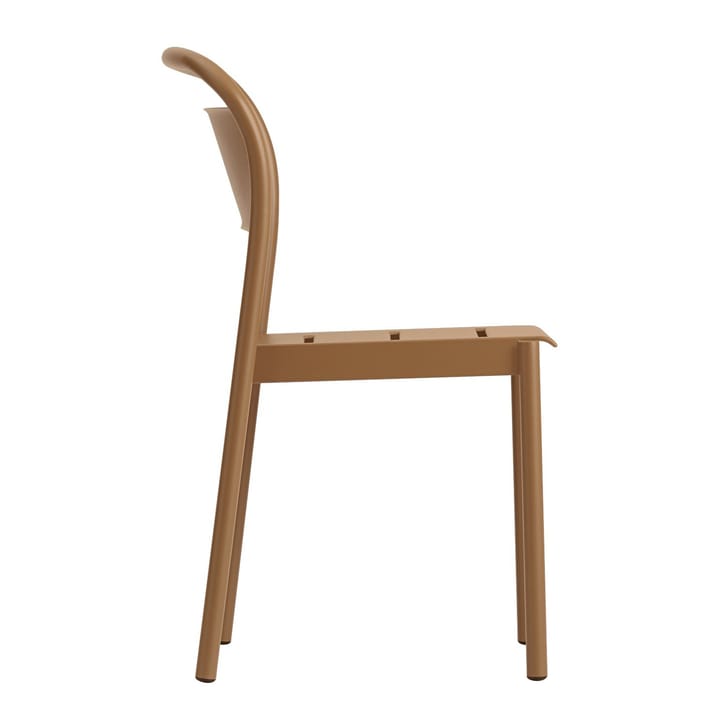 Linear steel armchair armstol, Burnt orange Muuto