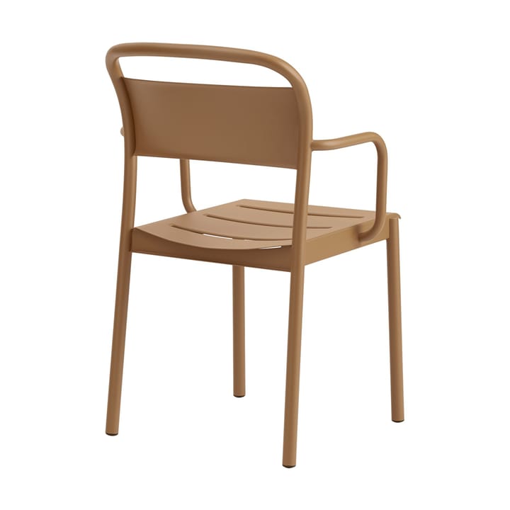 Linear steel armchair armstol, Burnt orange Muuto