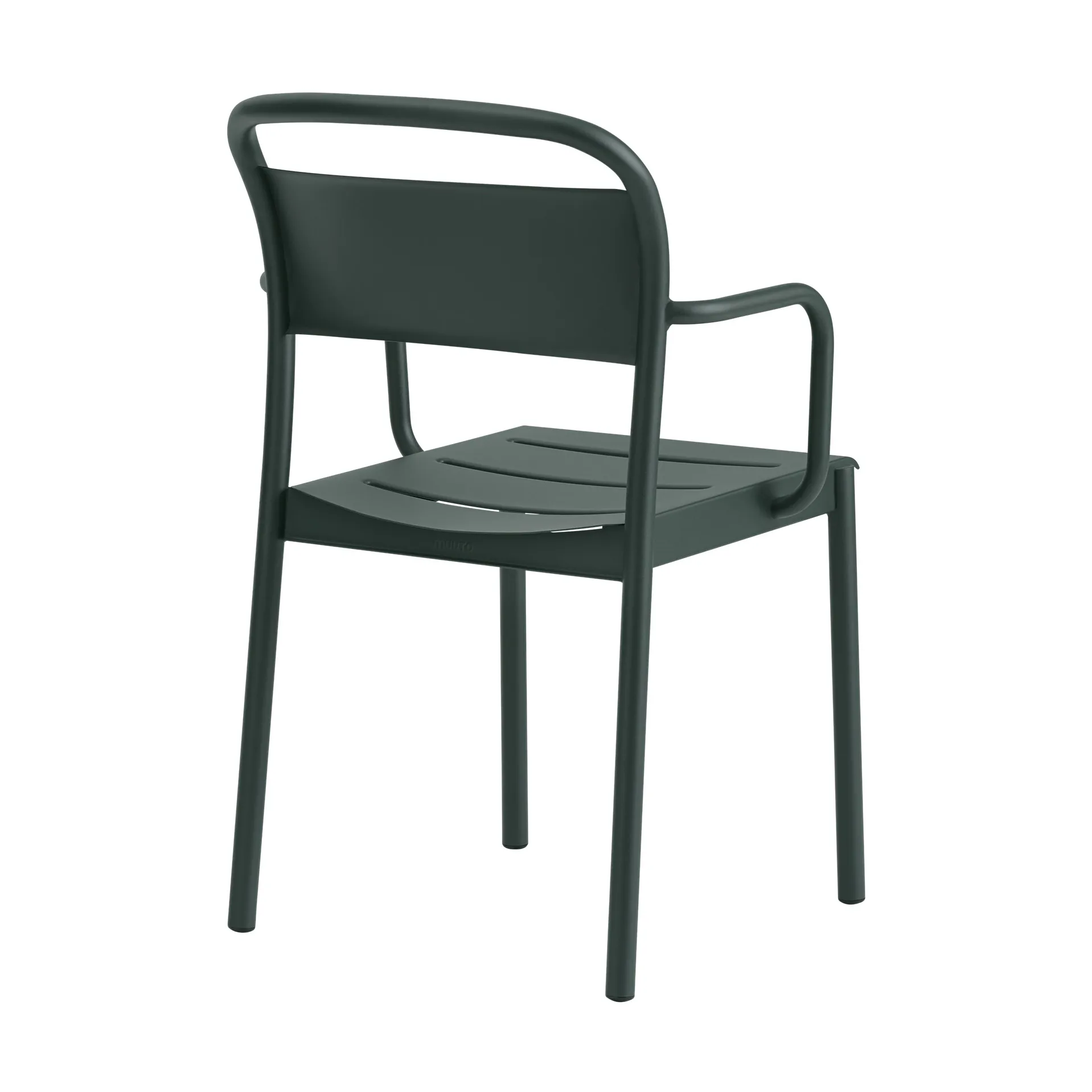 Linear steel armchair armstol, Dark green Muuto
