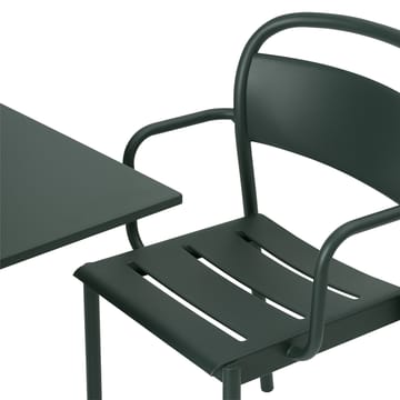 Linear steel armchair armstol - Dark green - Muuto