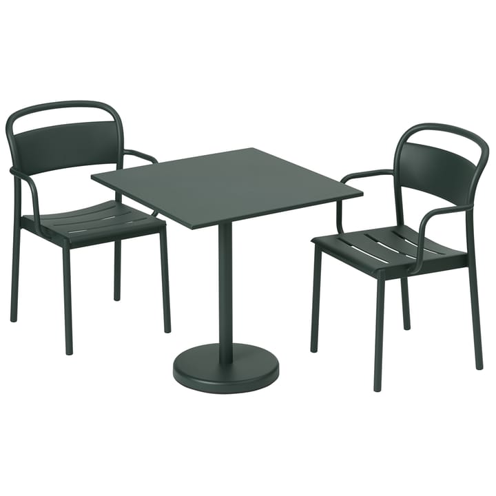 Linear steel armchair armstol, Dark green Muuto