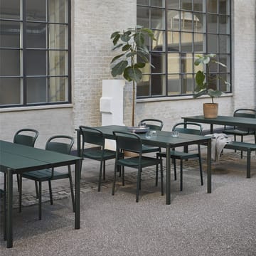 Linear steel armchair armstol - Dark green - Muuto