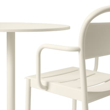 Linear steel armchair armstol - Offwhite - Muuto