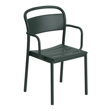 Linear steel armchair karmstol - Dark green - Muuto