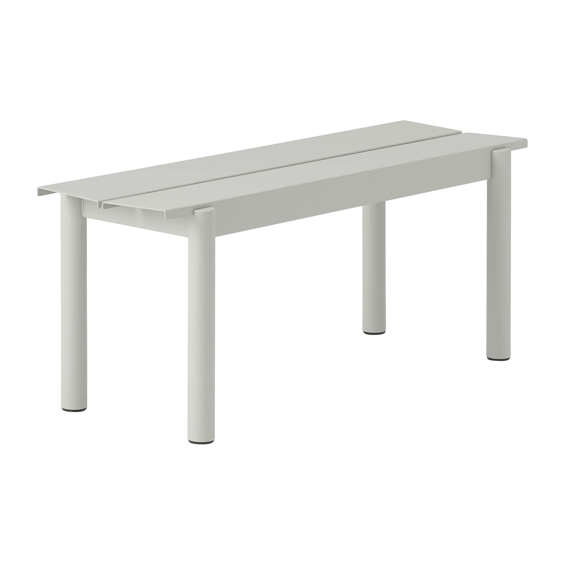 Linear steel bench bænk 110x34 cm, Grey (RAL 7044) Muuto
