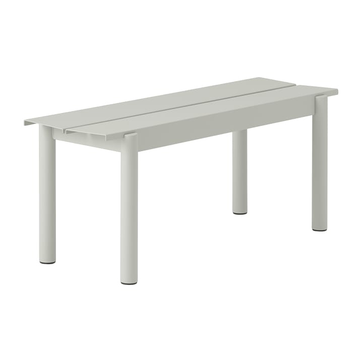 Linear steel bench bænk 110x34 cm - Grey (RAL 7044) - Muuto