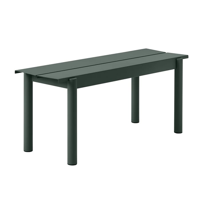Linear steel bench bænk 110x34 cm - Mörkgrøn - Muuto