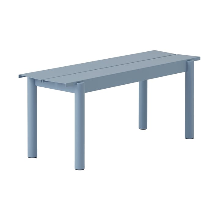 Linear steel bench bænk 110x34 cm - Pale blue - Muuto
