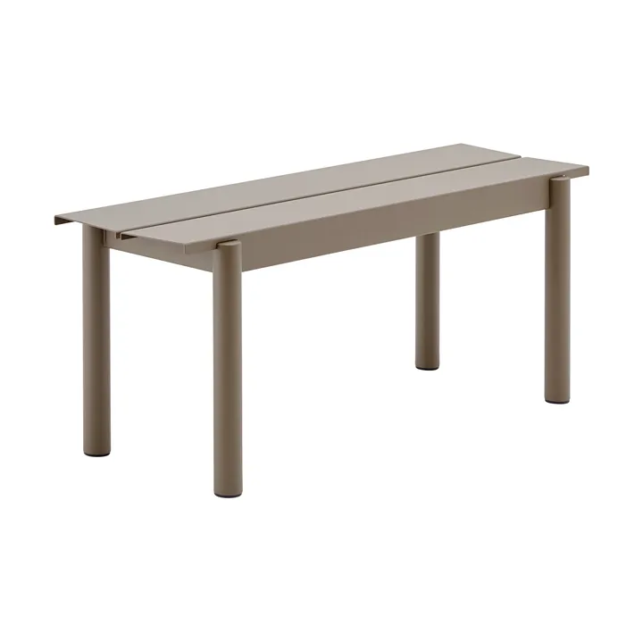 Linear steel bench bænk 110x34 cm - Taupe - Muuto