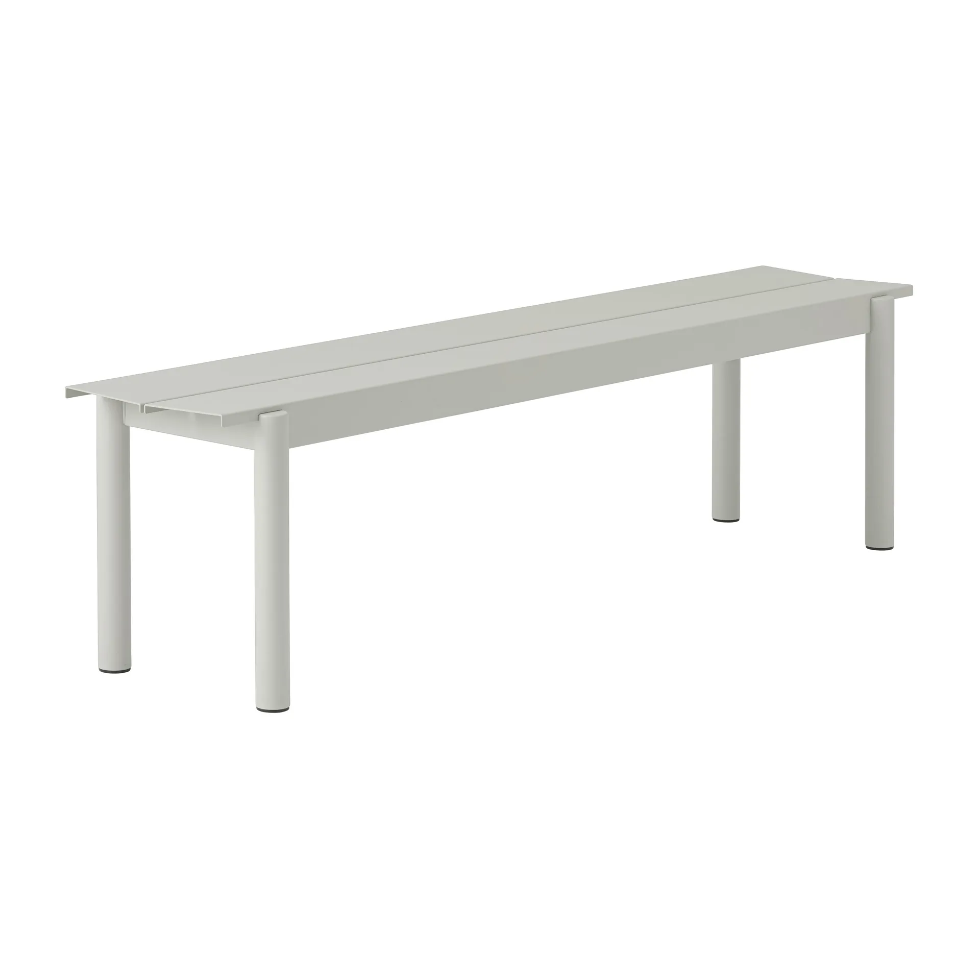 Linear steel bench bænk 170x34 cm, Grey (RAL 7044) Muuto