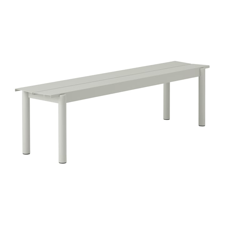 Linear steel bench bænk 170x34 cm - Grey (RAL 7044) - Muuto