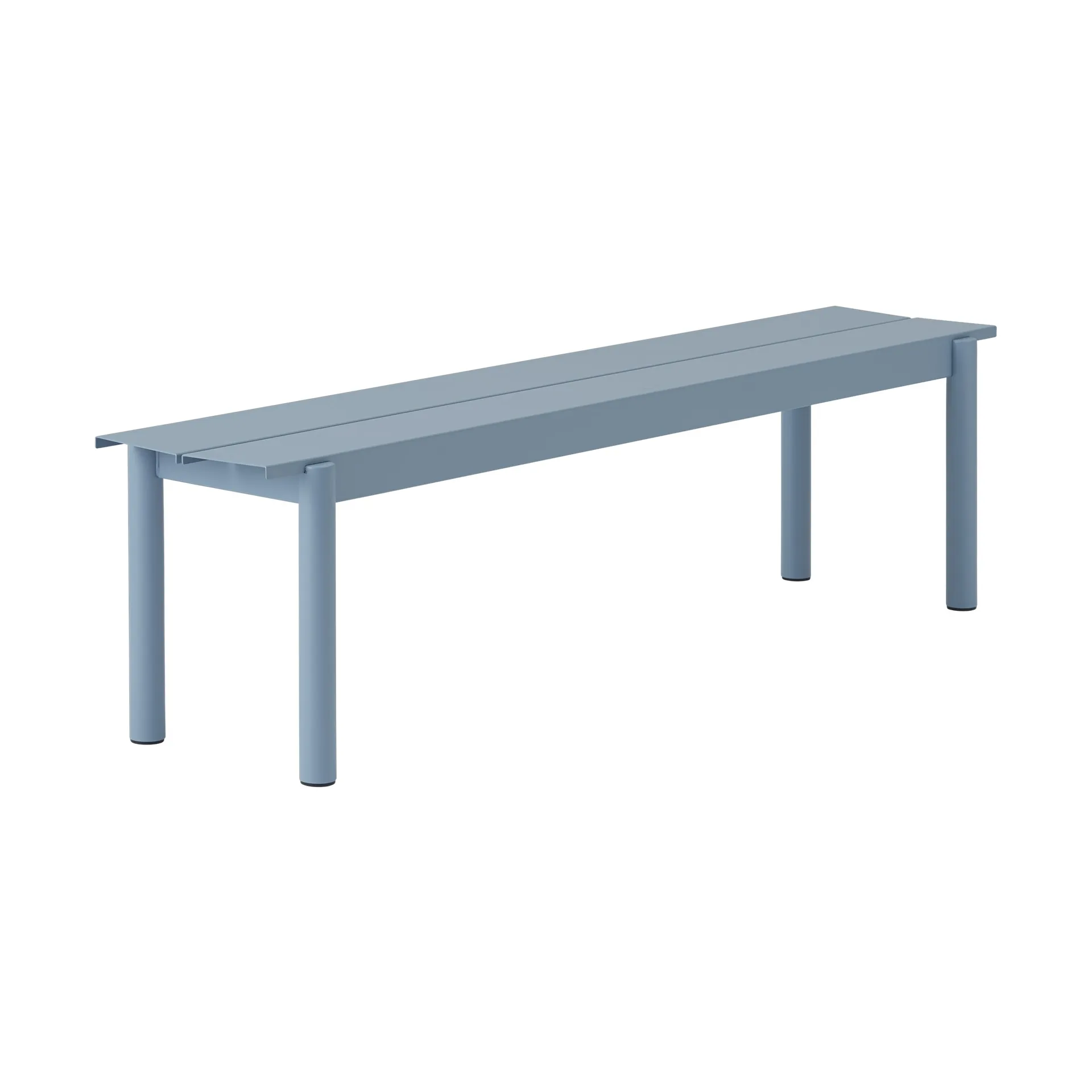 Linear steel bench bænk 170x34 cm, Pale blue Muuto