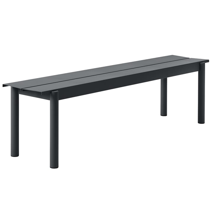 Linear steel bench bænk 170x34 cm - sort - Muuto