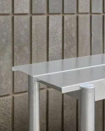 Linear steel bench bænk 170x34 cm - Warm galvanized steel - Muuto