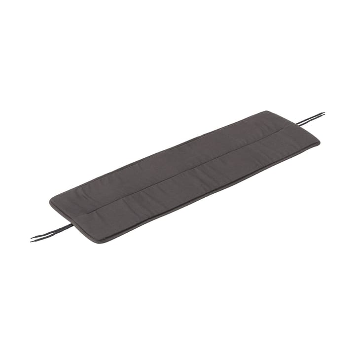 Linear steel bench pad 110x32,5 cm - Dark grey - Muuto