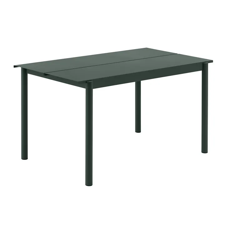 Linear steel bord 140x75 cm - Dark green - Muuto