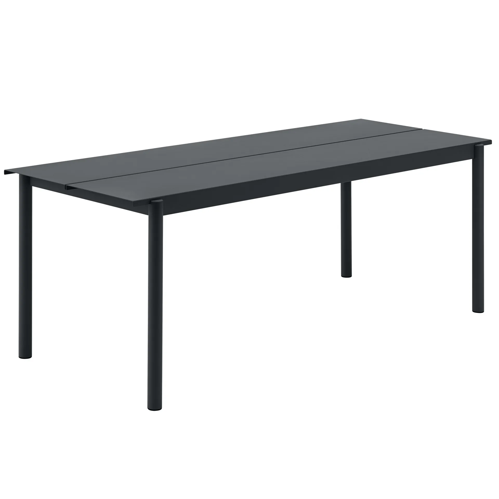 Linear steel bord 200 cm, Black Muuto
