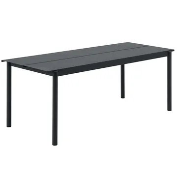 Linear steel bord 200 cm - Black - Muuto