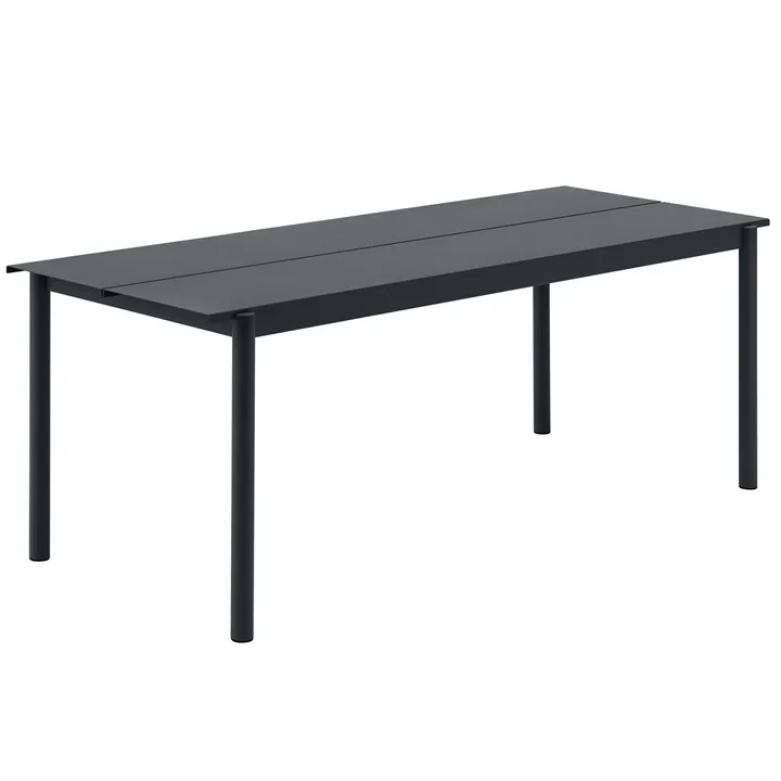 Linear steel bord 200 cm - Black - Muuto