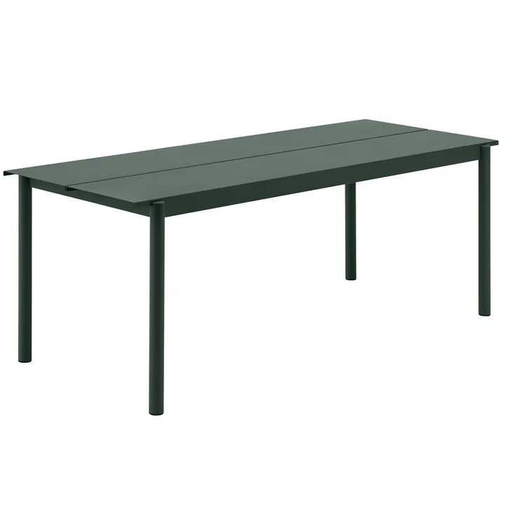 Linear steel bord 200 cm - Dark green - Muuto