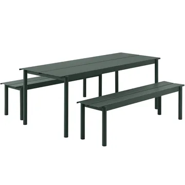 Linear steel bord 200 cm - Dark green - Muuto