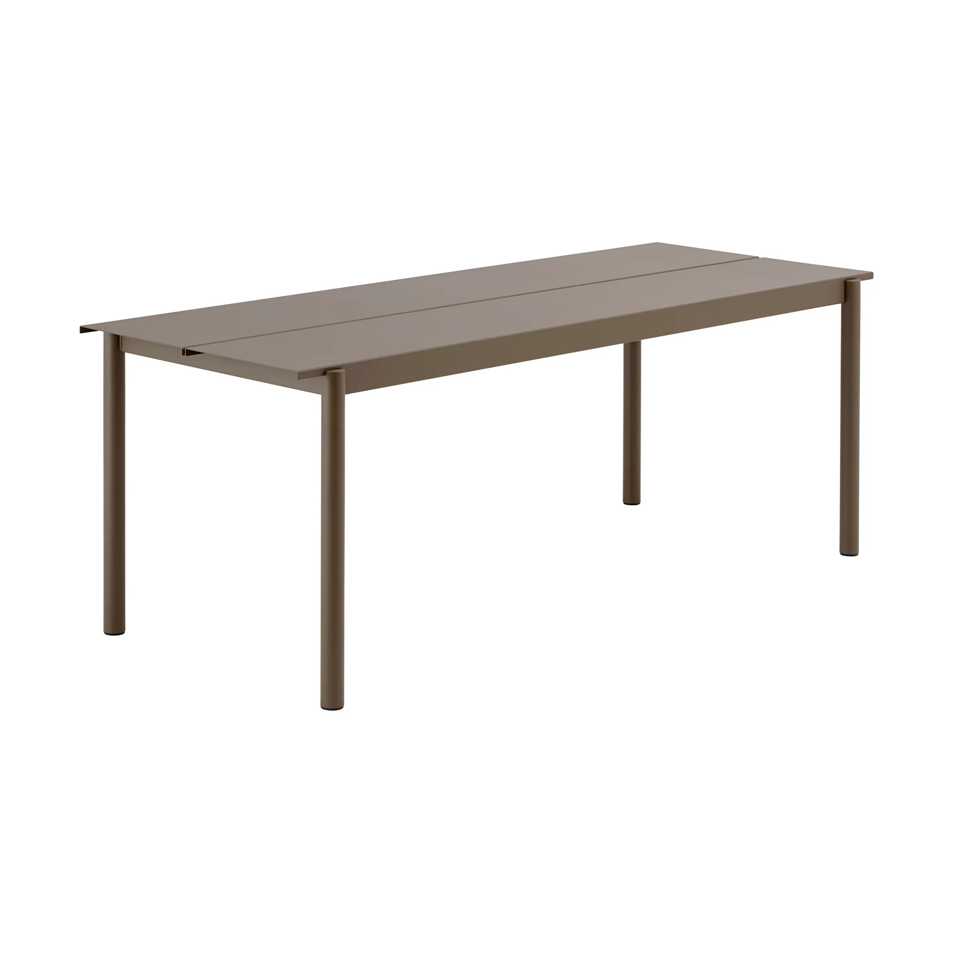 Linear steel bord 200 cm, Taupe Muuto