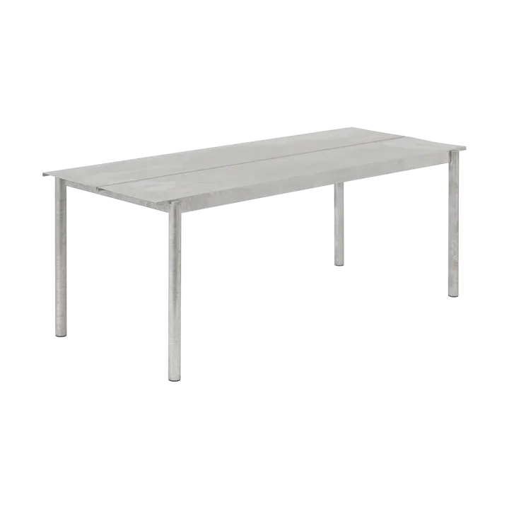 Linear steel bord 200 cm - Warm galvanized steel - Muuto
